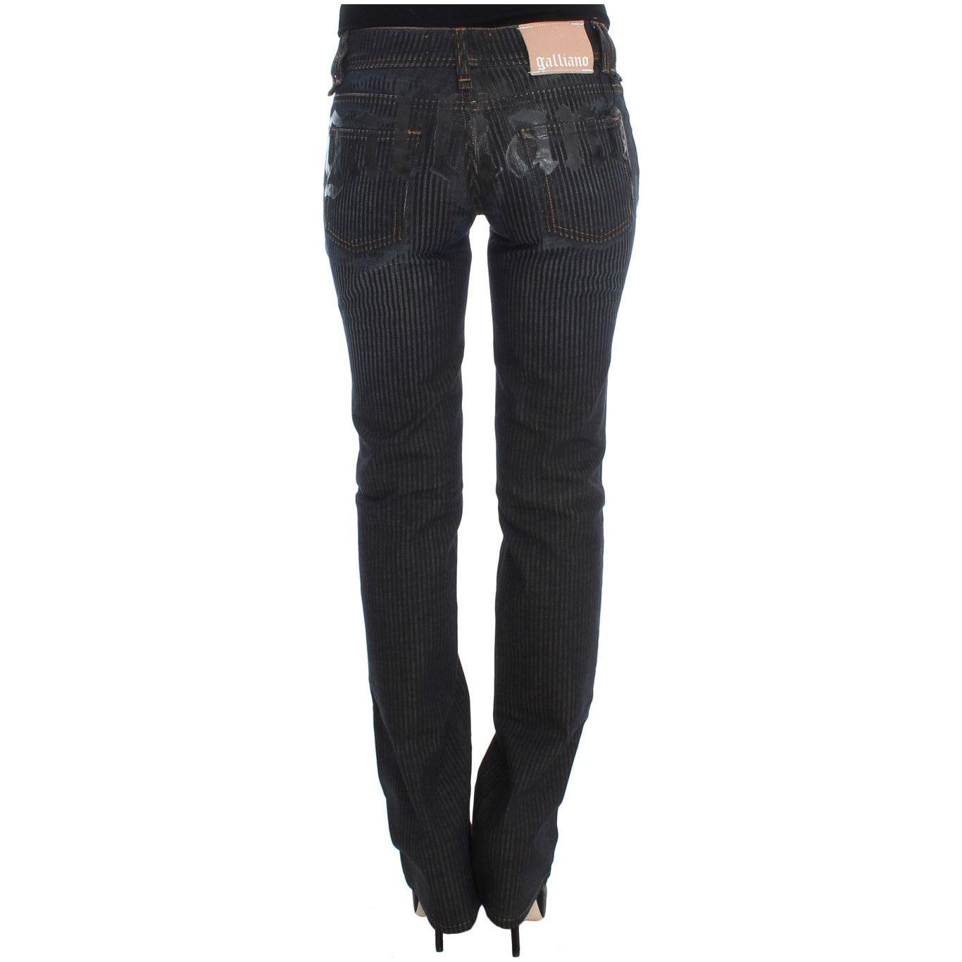John Galliano Blue Wash Cotton Blend Slim Fit Bootcut Jeans SIG30194-6