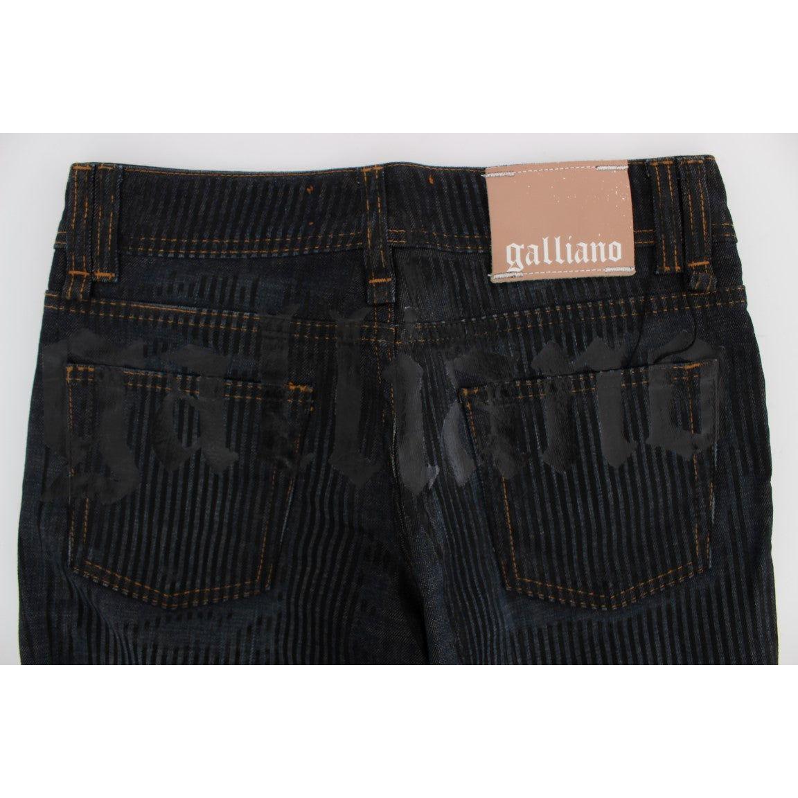 John Galliano Blue Wash Cotton Blend Slim Fit Bootcut Jeans SIG30194-6