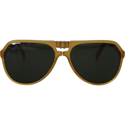 Dolce & Gabbana Yellow Acetate Black Lens Aviator DG4196 Sunglasses Dolce & Gabbana