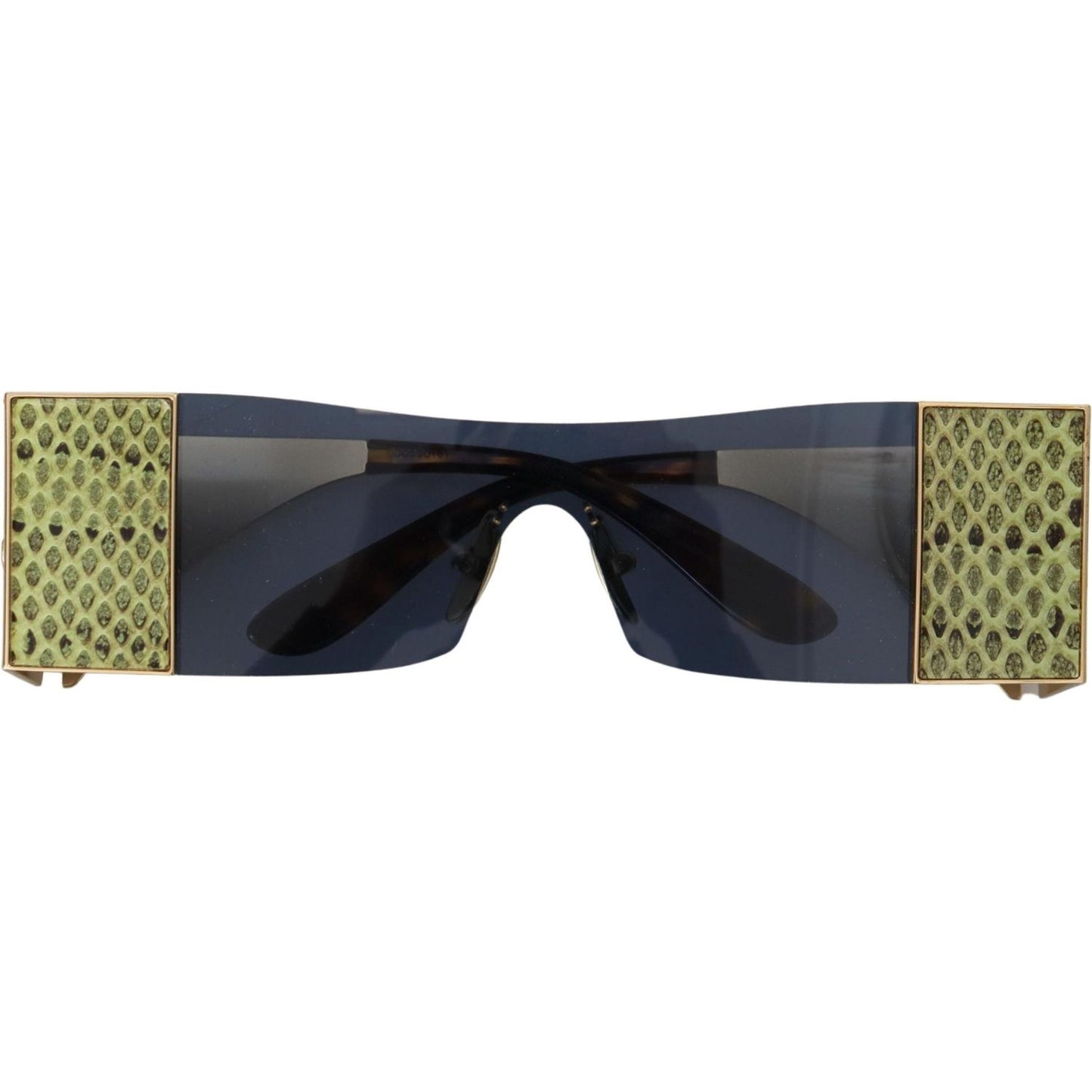 Dolce & Gabbana Gold Metal Rectangle Shades DG2263 Sunglasses Dolce & Gabbana