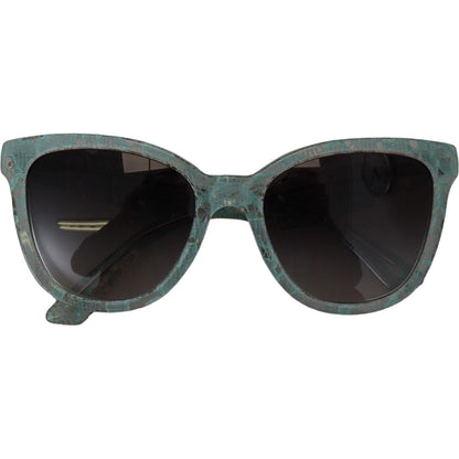 Dolce & Gabbana Blue Lace Acetate Crystal Round DG4190 Sunglasses Dolce & Gabbana