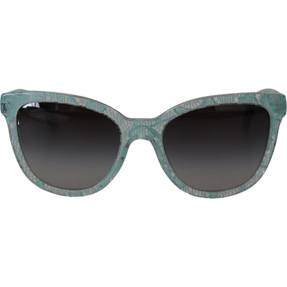 Dolce & Gabbana Blue Lace Acetate Crystal Round DG4190 Sunglasses Dolce & Gabbana