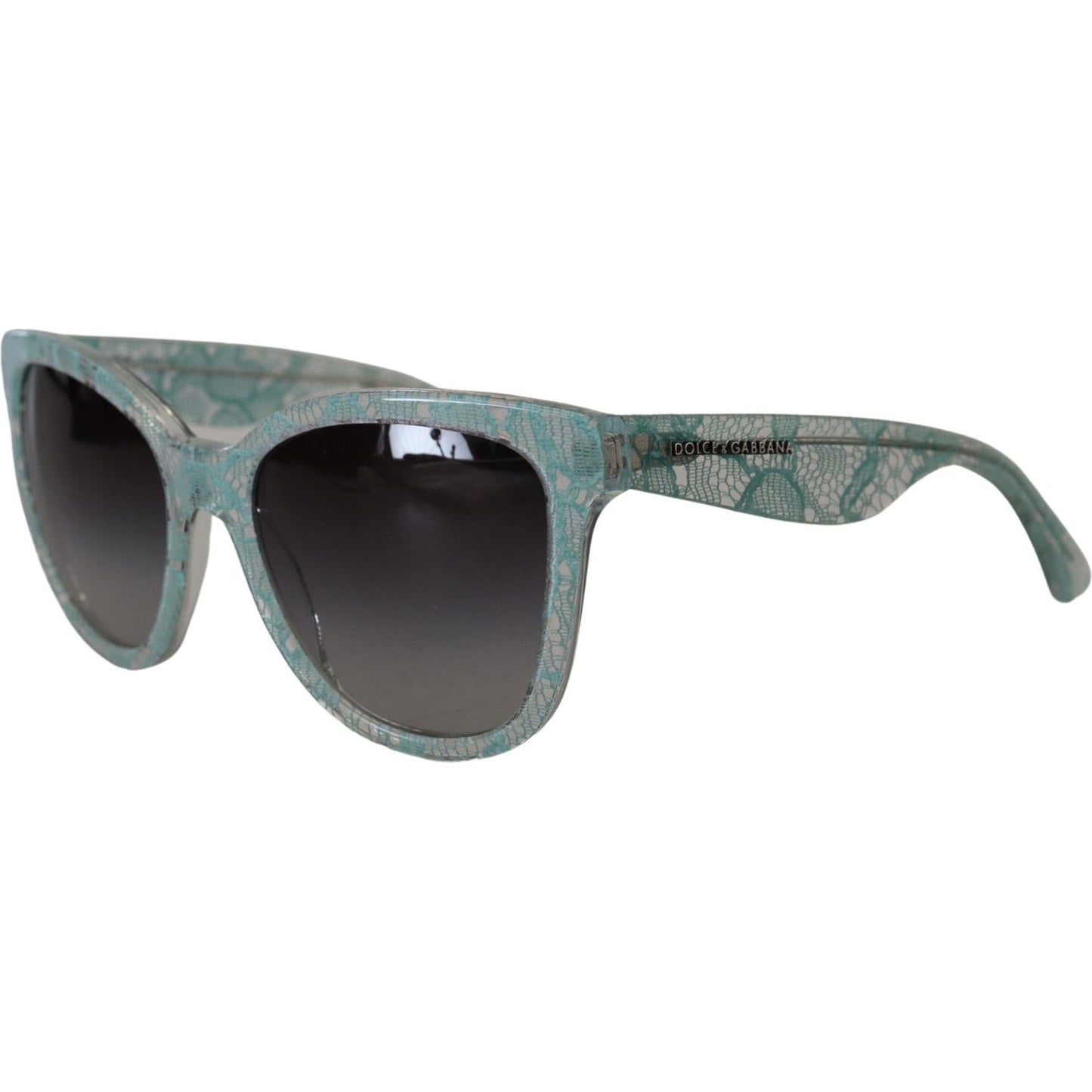 Dolce & Gabbana Blue Lace Acetate Crystal Round DG4190 Sunglasses Dolce & Gabbana