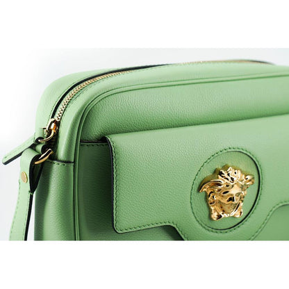 Versace Mint Green Calf Leather Camera Shoulder Bag Versace