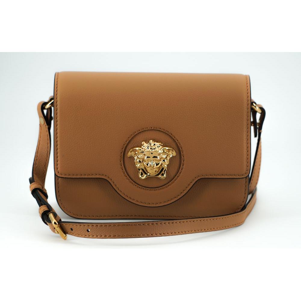 Versace Brown Calf Leather Shoulder Bag Versace