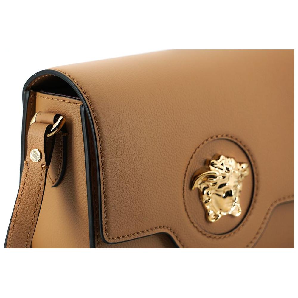 Versace Brown Calf Leather Shoulder Bag Versace