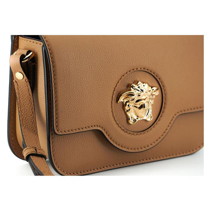 Versace Brown Calf Leather Shoulder Bag Versace