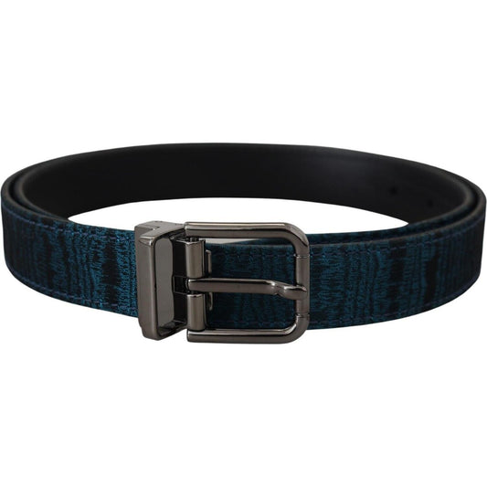 Dolce & Gabbana Blue Jacquard Moire Silver Metal Belt Men 1728,67345645728,90 cm / 36 Inches,Accessories,Belts - Accessories,Belts - Men - Accessories,Blue,Dolce & Gabbana,Material: Leather,Men,Men - Accessories,New with tags,Regular Belts - Belts - Acces