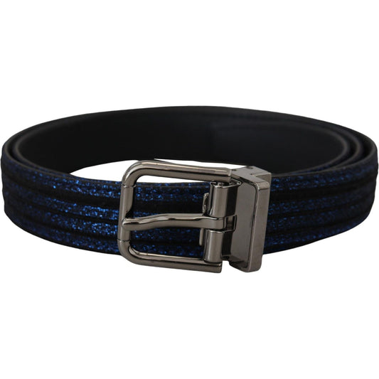 Dolce & Gabbana Blue Jacquard Stripe Silver Buckle Belt 1728,67345645728,90 cm / 36 Inches,Accessories,Belts - Accessories,Belts - Men - Accessories,Blue,Dolce & Gabbana,Material: Leather,Men,Men - Accessories,New with tags,Regular Belts - Belts - Accesso