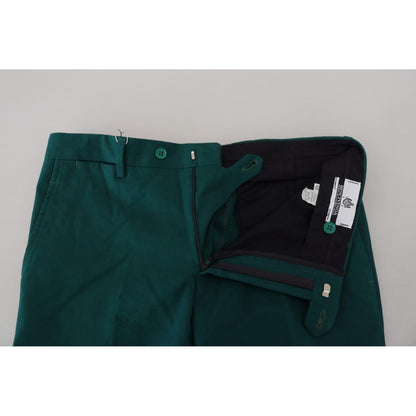BENCIVENGA Green Straight Fit Men Formal Trousers Pants BENCIVENGA