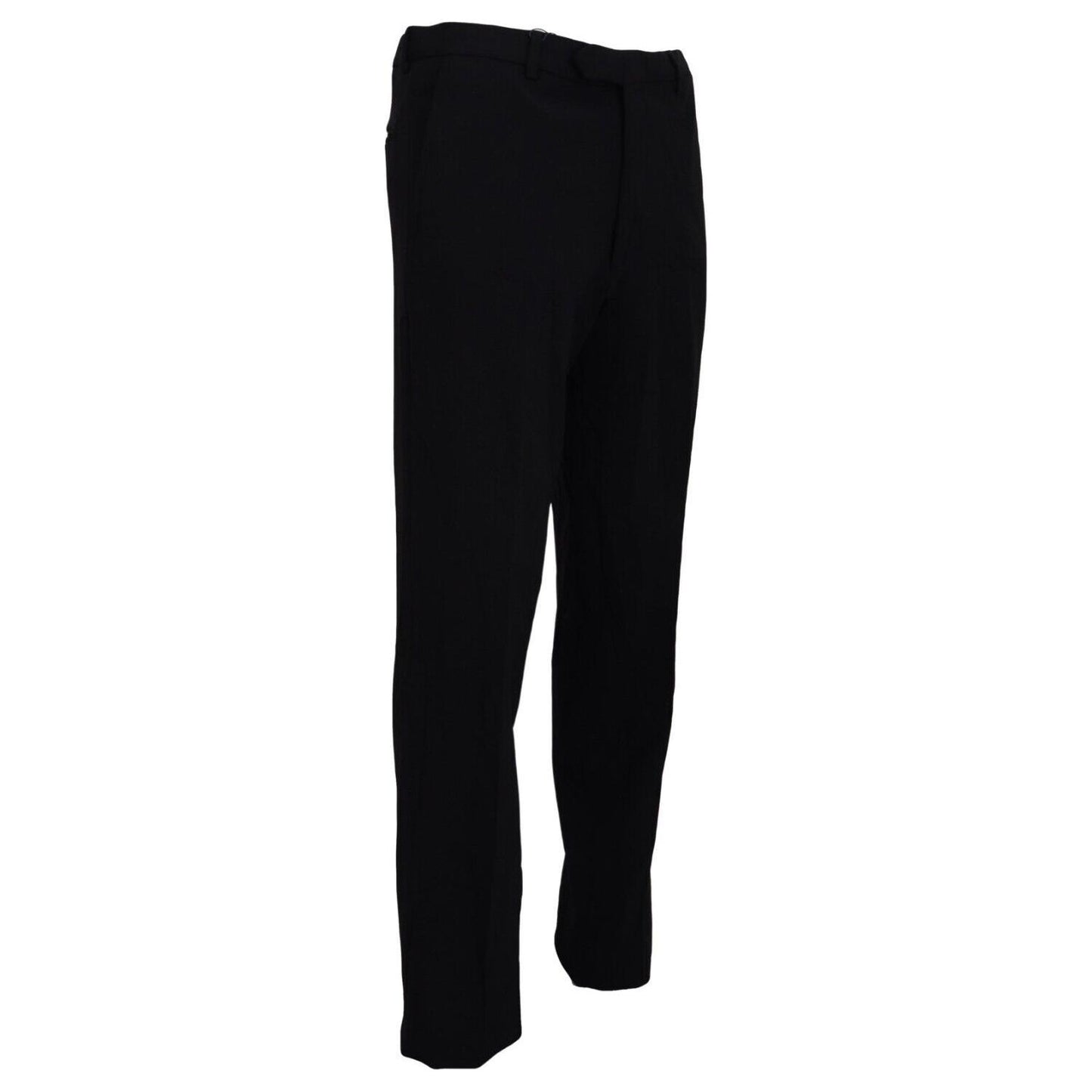BENCIVENGA Black Straight Fit Men Formal Trousers Pants BENCIVENGA