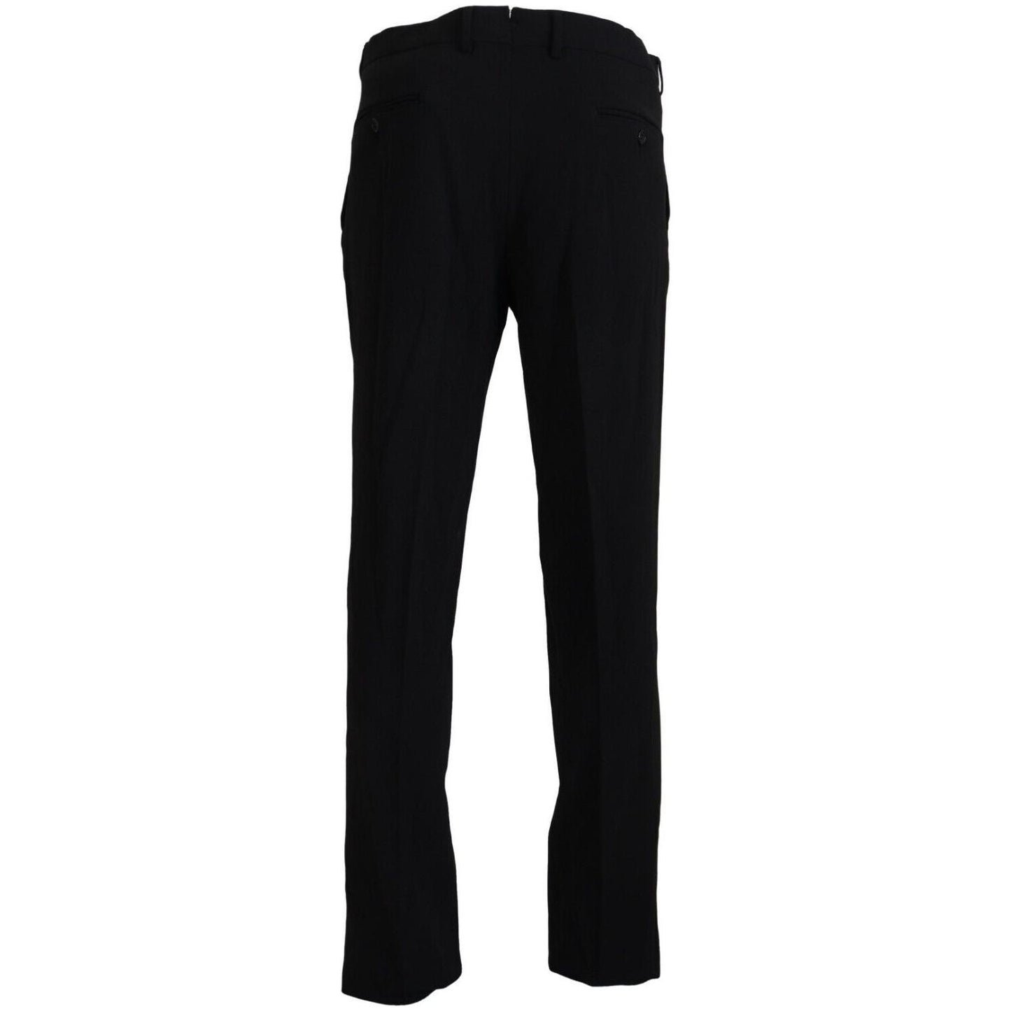 BENCIVENGA Black Straight Fit Men Formal Trousers Pants BENCIVENGA