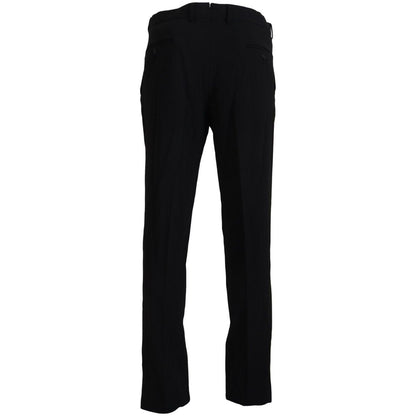 BENCIVENGA Black Straight Fit Men Formal Trousers Pants BENCIVENGA
