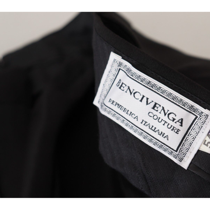 BENCIVENGA Black Straight Fit Men Formal Trousers Pants BENCIVENGA