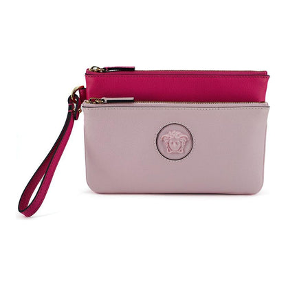 Versace Pink Calf Leather Pouch Bag Versace