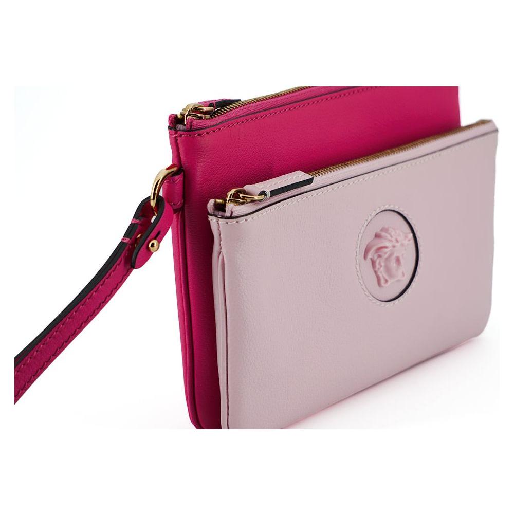 Versace Pink Calf Leather Pouch Bag