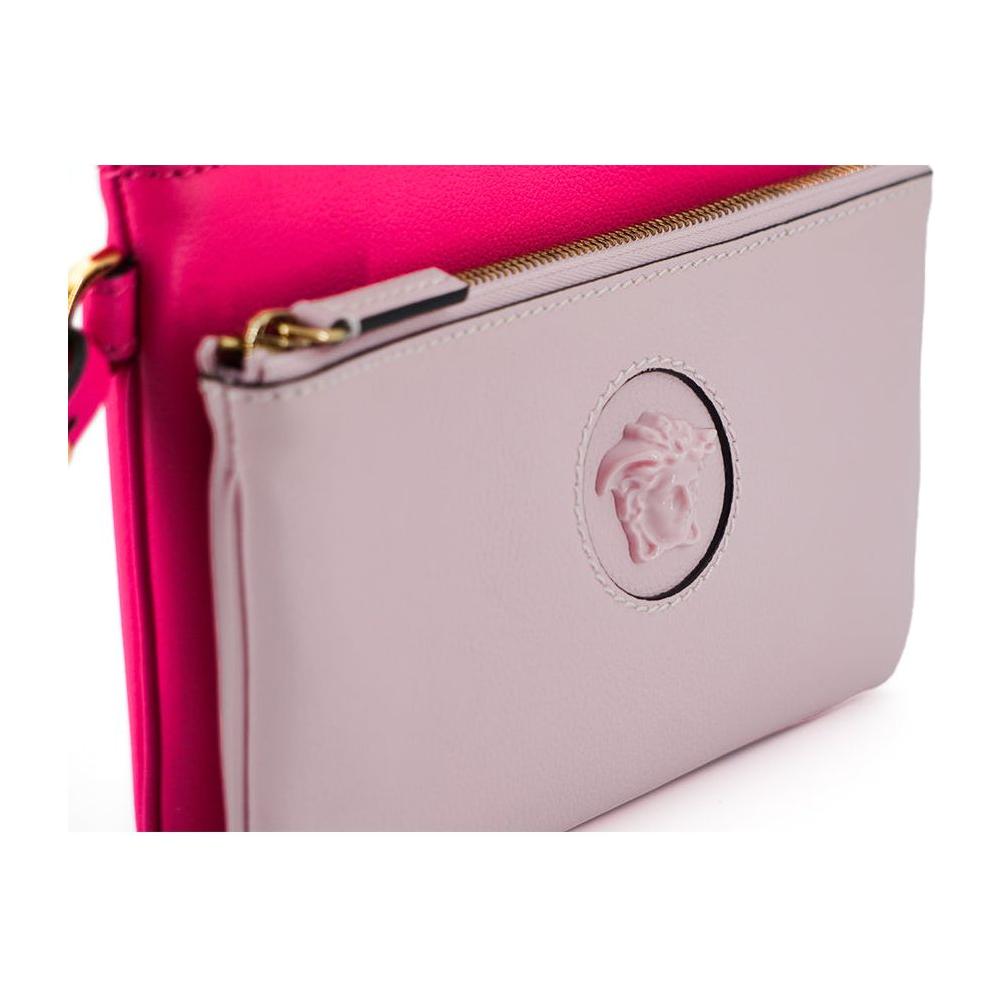 Versace Pink Calf Leather Pouch Bag