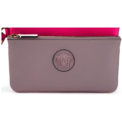 Versace Pink Calf Leather Pouch Bag Versace