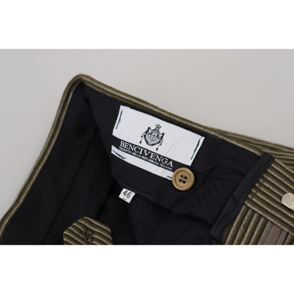 BENCIVENGA Multicolor Striped Pure Cotton Men Pants BENCIVENGA