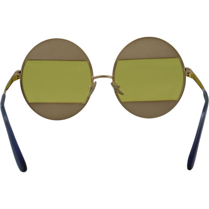 Dolce & Gabbana Gold Oval Metal Crystals Shades DG2209B Sunglasses Dolce & Gabbana