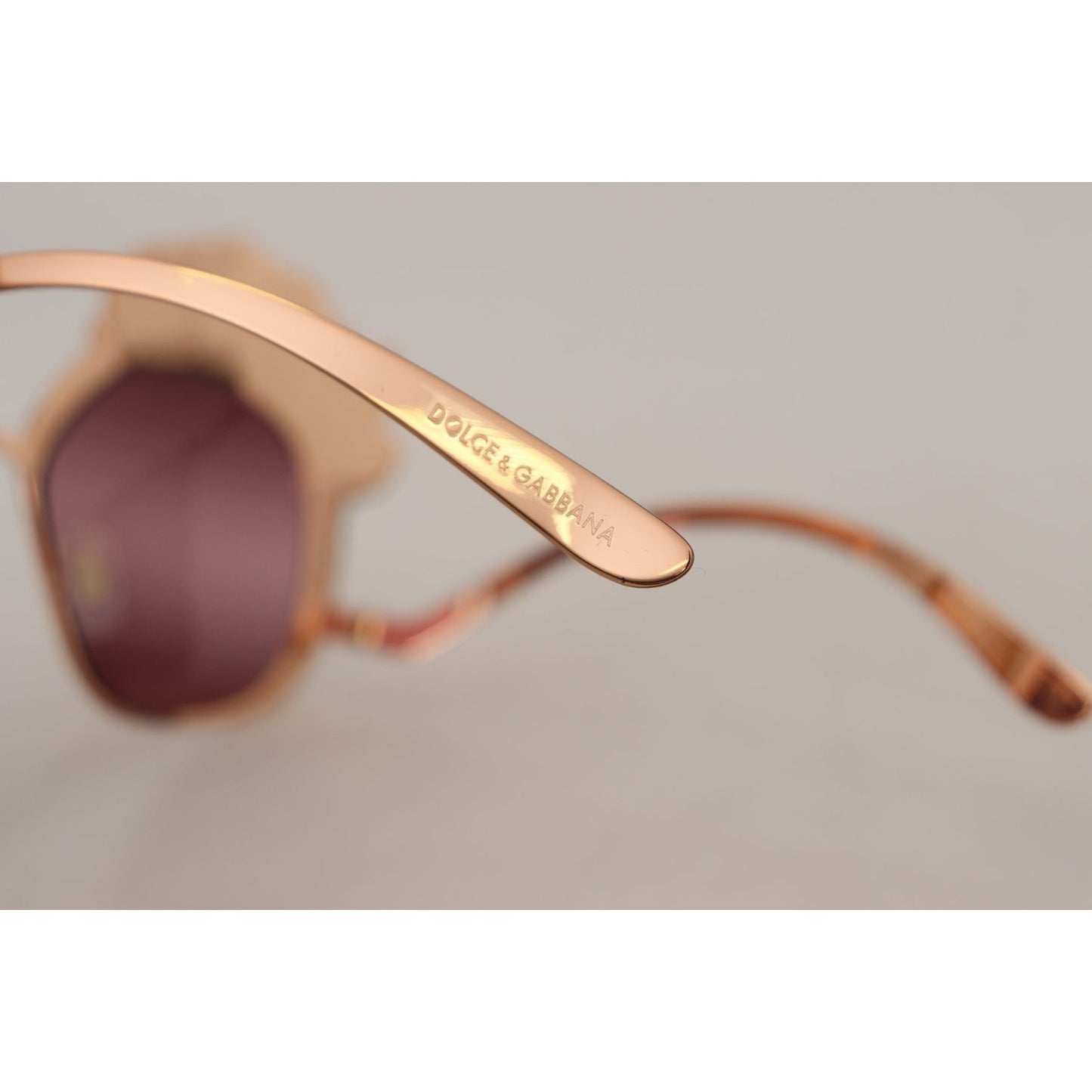 Dolce & Gabbana Pink Gold Rose Sequin Embroidery DG2202 Sunglasses Dolce & Gabbana
