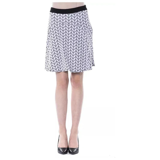 BYBLOS Black Marabou Women Skirt BYBLOS