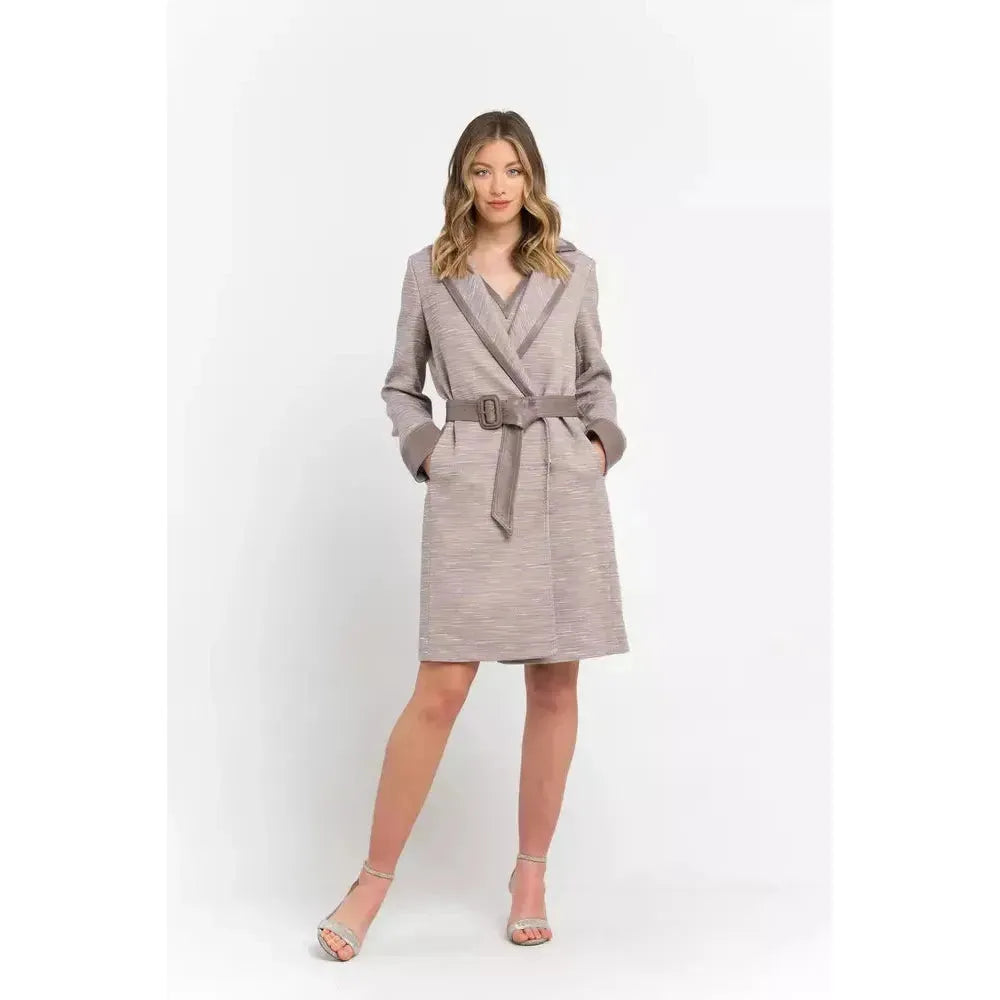Trussardi Beige Cotton Women Coat 1728,67345744032,Beige,Clothing,Coats - Jackets & Coats - Clothing,IT38 | XS,Jackets & Coats - Clothing,Jackets & Coats - Women - Clothing,New with tags,Trussardi,Women,Women - Clothing