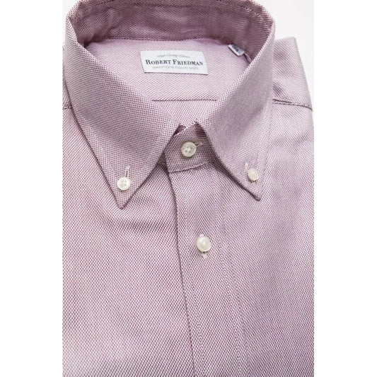 Robert Friedman Red Cotton Men Shirt RO-20475-M