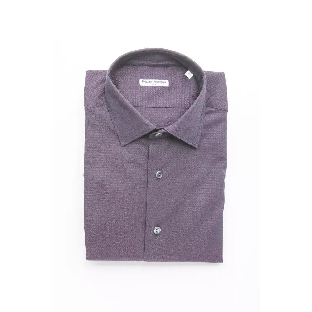 勃艮第修身领衬衫 - 中号优雅