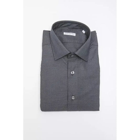 Robert Friedman Black Cotton Men's Shirt