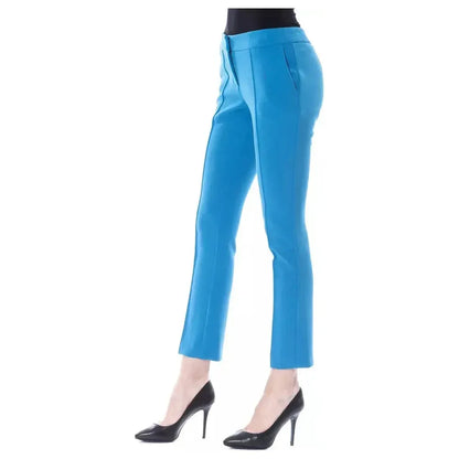 BYBLOS Light Blue Polyester Women Skinny Pant BYBLOS