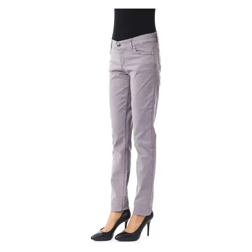 BYBLOS Gray Cotton Women's Pant BYBLOS