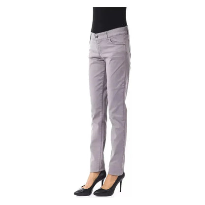 BYBLOS Gray Cotton Women's Pant BYBLOS