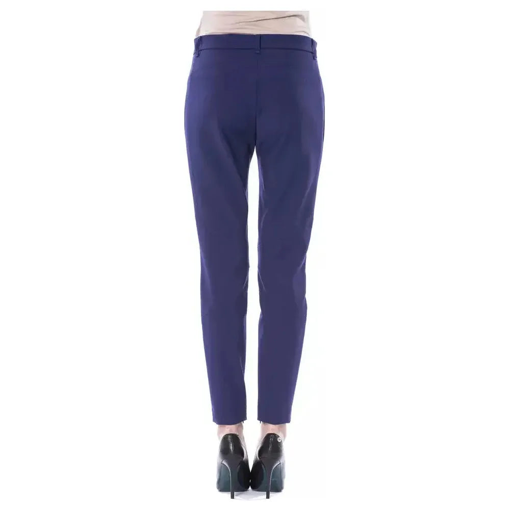 BYBLOS Blue Polyester Women's Slim-Fit Pant BYBLOS