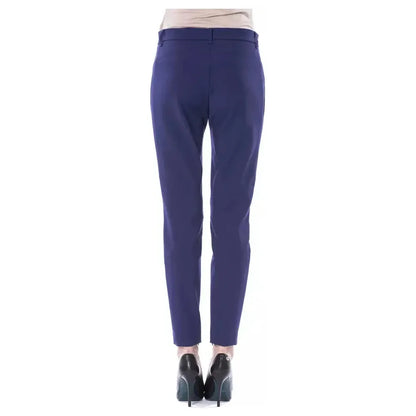 BYBLOS Blue Polyester Women's Slim-Fit Pant BYBLOS