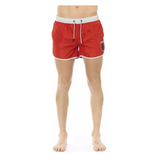 Bikkembergs Red Polyester Men Swim Short BI-22663-S