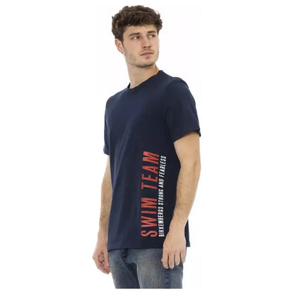 Bikkembergs Blue Cotton Men T-Shirt Bikkembergs