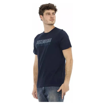 Bikkembergs Blue Cotton Men T-Shirt Bikkembergs