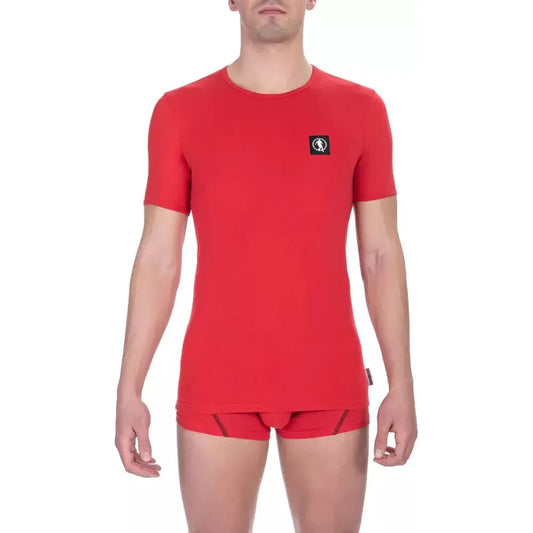Bikkembergs Red Cotton Men T-Shirt BI-21809-S