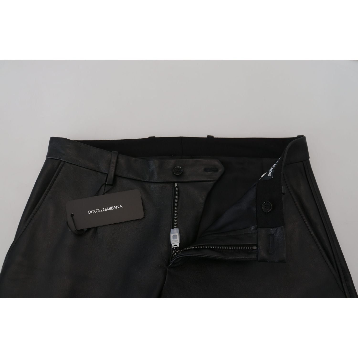 Dolce & Gabbana Black Shiny Stretch Skinny Pants
