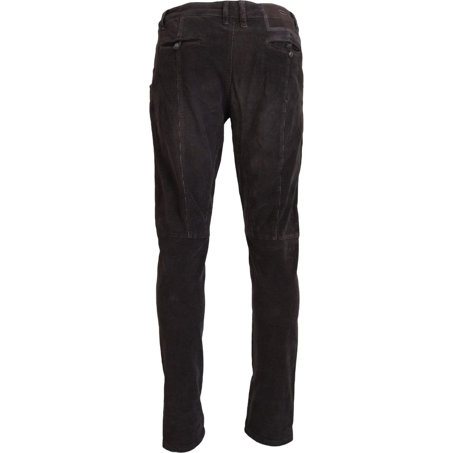 Acht Brown Cotton Straight Fit Men Casual Pants