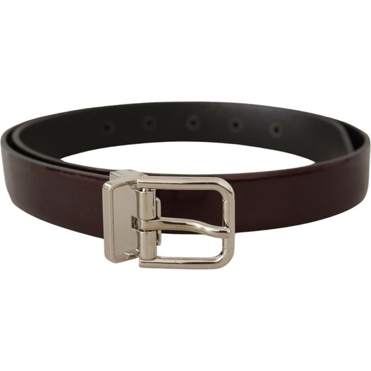 Dolce & Gabbana Brown Patent Leather Silver Metal Buckle Belt 1728,67345645728,90 cm / 36 Inches,Accessories,Belts - Accessories,Belts - Men - Accessories,Brown,Dolce & Gabbana,Material: Patent Leather,Men,Men - Accessories,New with tags,Regular Belts - B