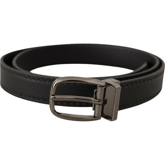 Dolce & Gabbana Black Leather Metal Logo Buckle Belt 1728,67345645728,95 cm / 38 Inches,Accessories,Belts - Accessories,Belts - Men - Accessories,Black,Dolce & Gabbana,Material: Leather,Men,Men - Accessories,New with tags,Regular Belts - Belts - Accessori