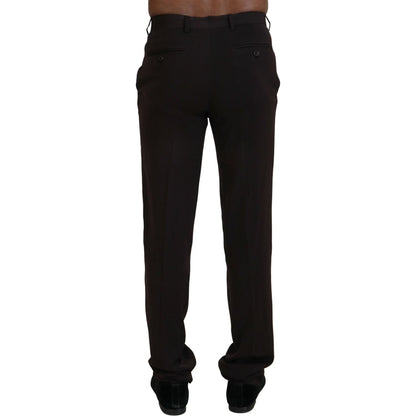 BENCIVENGA Brown Straight Fit Formal Men Pants BENCIVENGA