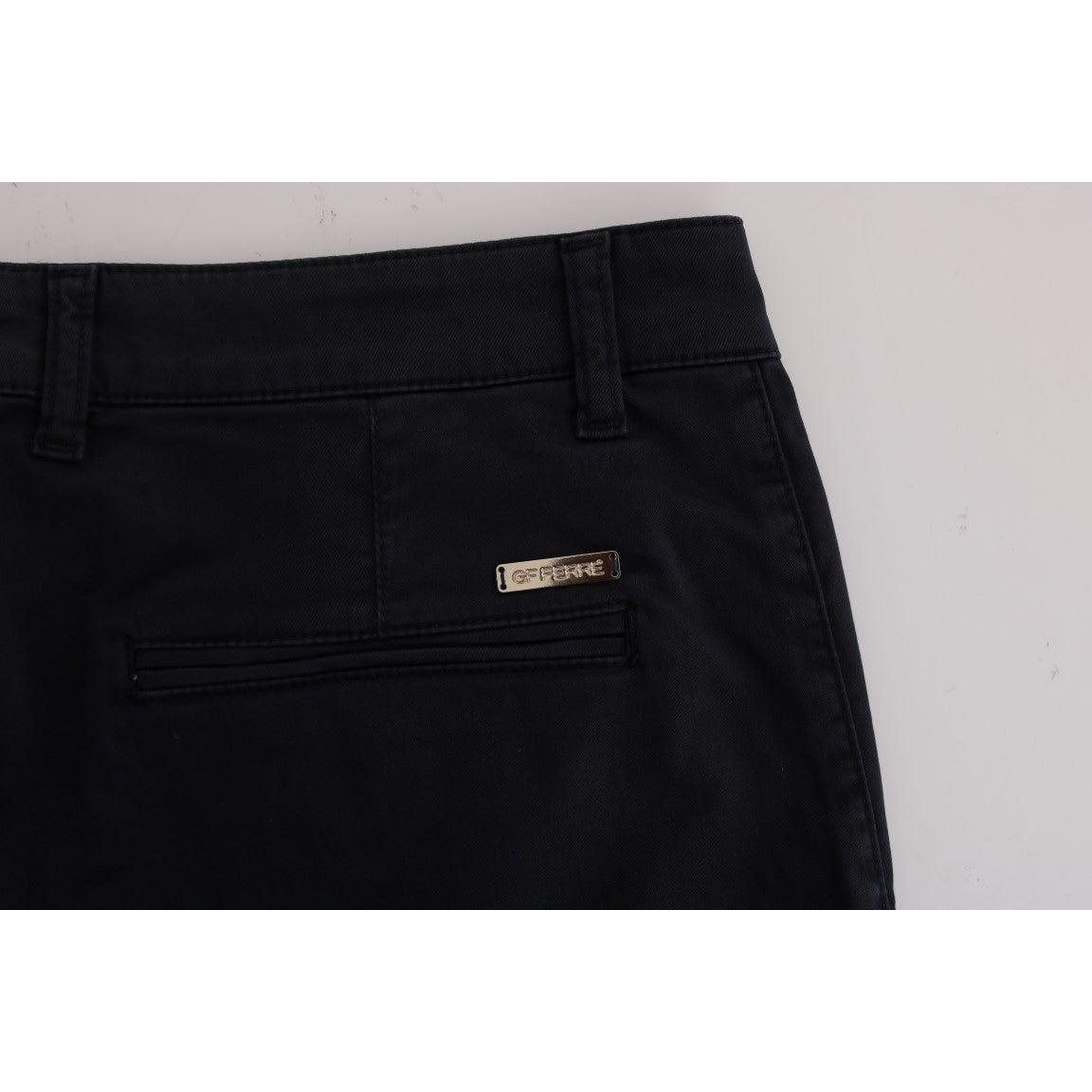 GF Ferre Blue Cotton Stretch Chinos Pants
