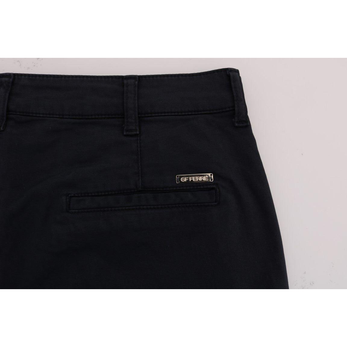 GF Ferre Blue Cotton Stretch Chinos Pants SIG60464-4