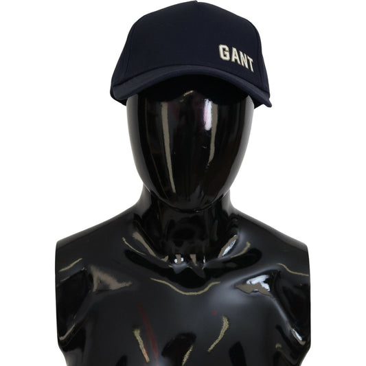 Gant Blue Cotton Logo Print Baseball Cap Casual Hat Gant