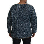 Dolce & Gabbana Blue Button Cardigan Fatto A Mano Sweater TSH83878- M