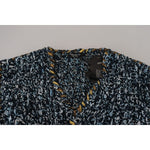 Dolce & Gabbana Blue Button Cardigan Fatto A Mano Sweater TSH83878- M
