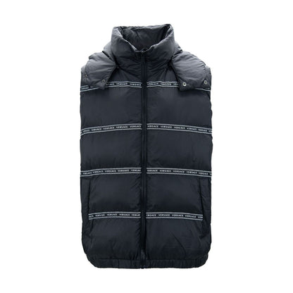 Versace Black Polyester Vest Versace